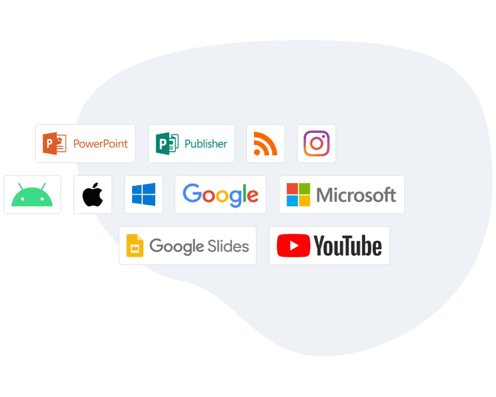 TrilbyTV Integrations: Seamlessly pull content from Google, Microsoft, and social media to automate your school's digital signage