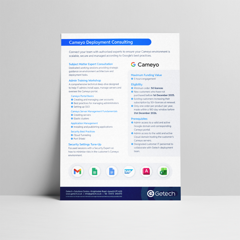Chrome Enterprise: Cameyo Deployment Consulting