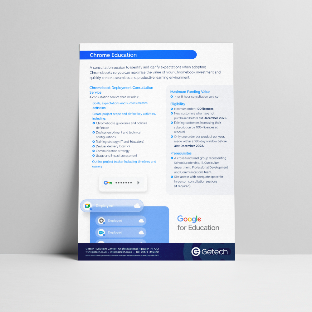 Chrome Education: Chromebook Deployment Consultation