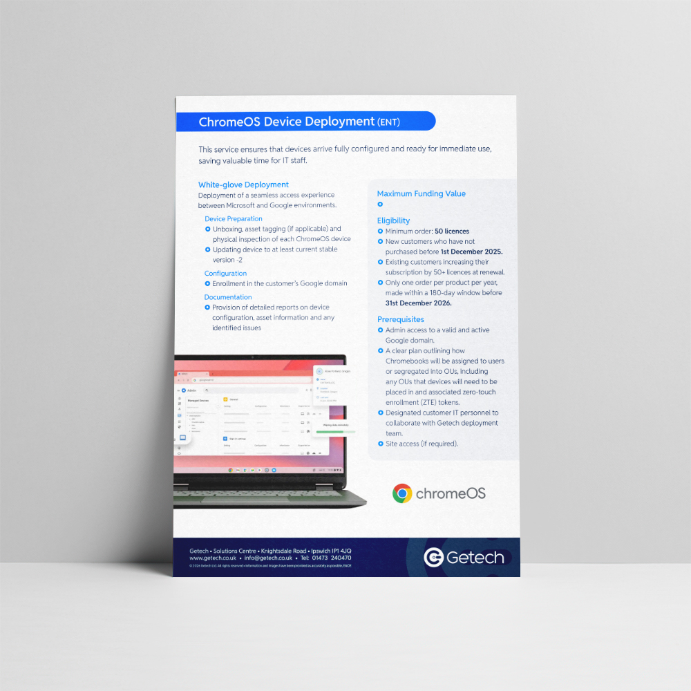 Chrome Enterprise: ChromeOS Device Deployment