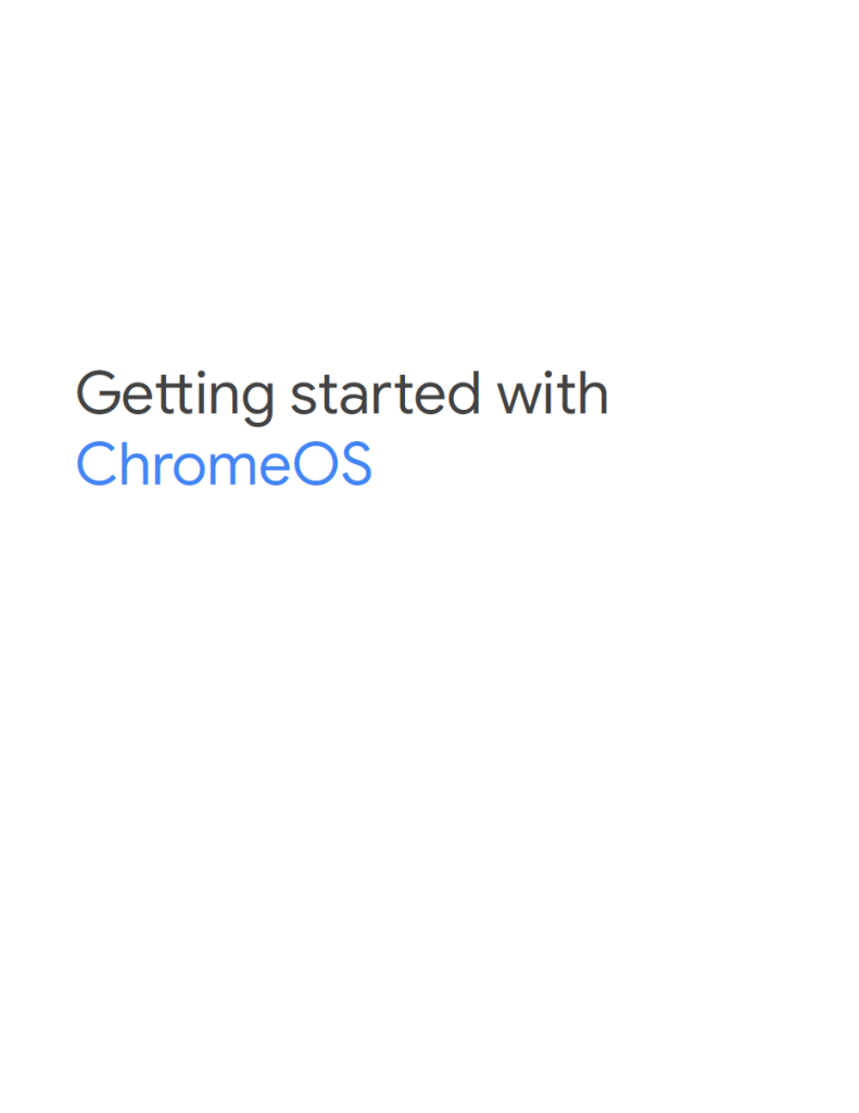 Getting Started with ChromeOS